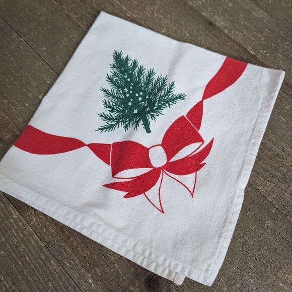 Christmas table napkins, fabric, handkerchief, dinner table napkins vintage - Picture 2 of 6